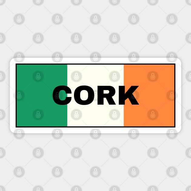 Cork City in Irish Flag Sticker by aybe7elf